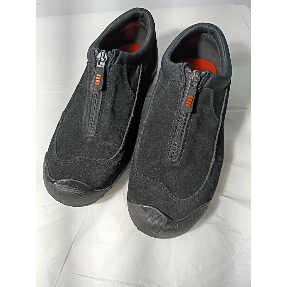 Lands' End Women’s Size 6.5B Suede Zipper Casual Outdoor Shoes Stretch Walking